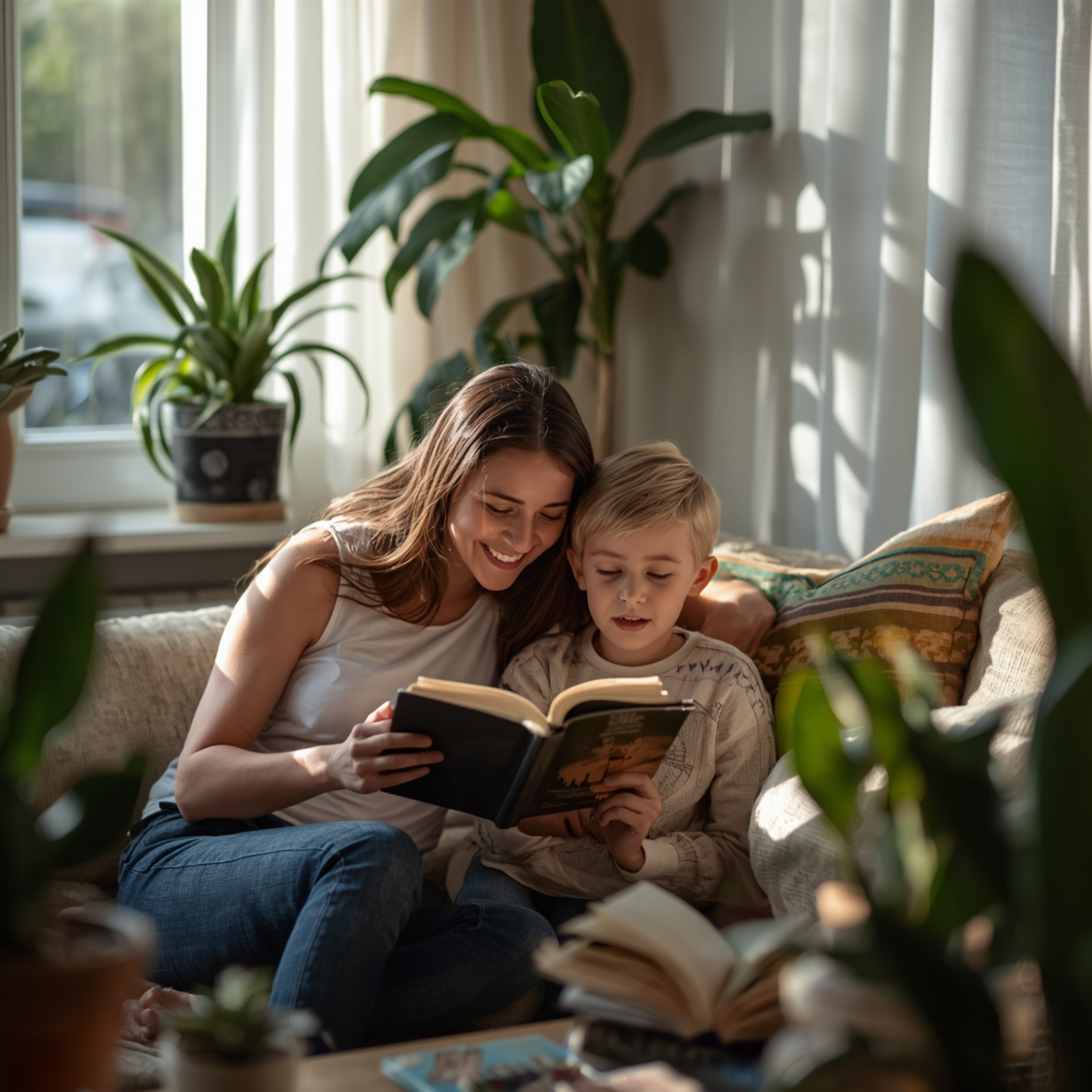Cover of 'How to Choose Between an IEP and 504 Plan,' The Parent Advocacy Series 2026. Mother and child reading together on a couch. Written by Licensed Behavior Specialists.